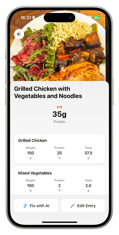 Protein AI App Screenshot